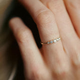 Autumn Love Diamond Bezel Tapered Ring