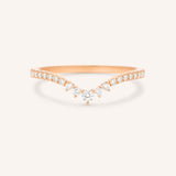 Roads in Paris Diamond Curved Wedding Ring