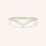 Roads in Paris Diamond Curved Wedding Ring