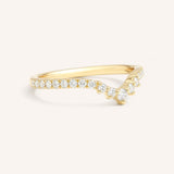 Roads in Paris Diamond Curved Wedding Ring