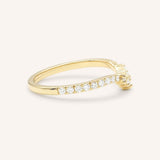 Roads in Paris Diamond Curved Wedding Ring