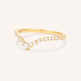 Roads in Paris Diamond Curved Wedding Ring