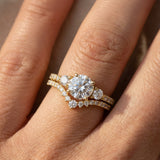 Roads in Paris Diamond Curved Wedding Ring