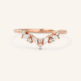 Ivy Lights Marquise and Round Cluster Wedding Band