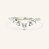 Ivy Lights Marquise and Round Cluster Wedding Band