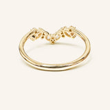 Ivy Lights Marquise and Round Cluster Wedding Band