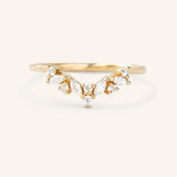 Ivy Lights Marquise and Round Cluster Wedding Band