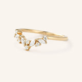 Ivy Lights Marquise and Round Cluster Wedding Band