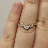 Ivy Lights Marquise and Round Cluster Wedding Band