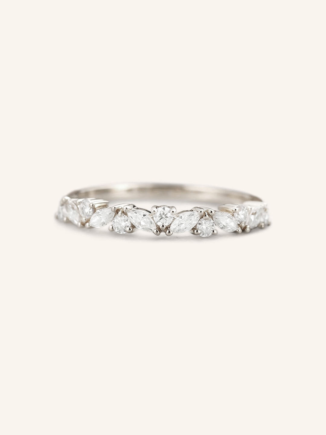 Annalise Marquise Cluster Wedding Band