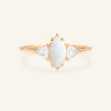 Cassidy Marquise Opal and Trillion Diamond Engagement Ring