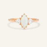 Cassidy Marquise Opal and Trillion Diamond Engagement Ring
