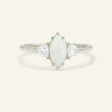 Cassidy Marquise Opal and Trillion Diamond Engagement Ring