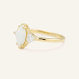 Cassidy Marquise Opal and Trillion Diamond Engagement Ring