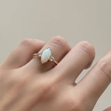 Cassidy Marquise Opal and Trillion Diamond Engagement Ring