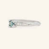 Blue Symphony Montana Sapphire Engagement Ring