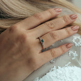 Blue Symphony Montana Sapphire Engagement Ring