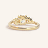Floral Round Diamond Engagement Ring