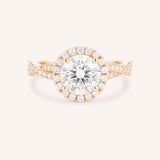 Rare Emotions Halo Braided Diamond Engagement Ring