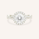 Rare Emotions Halo Braided Diamond Engagement Ring