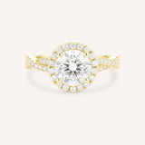 Rare Emotions Halo Braided Diamond Engagement Ring