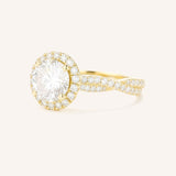 Rare Emotions Halo Braided Diamond Engagement Ring