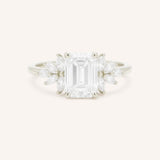Emme Emerald Cut Diamond Cluster Engagement Ring
