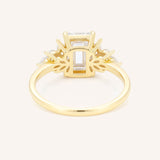 Emme Emerald Cut Diamond Cluster Engagement Ring