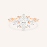 Emme Marquise Moissanite Cluster Engagement Ring