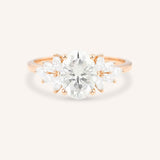 Emme Oval Diamond Cluster Engagement Ring