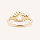 Emme Oval Diamond Cluster Engagement Ring