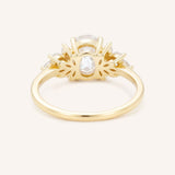 Emme Oval Diamond Cluster Engagement Ring