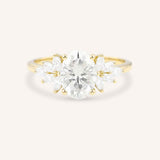 Emme Oval Diamond Cluster Engagement Ring