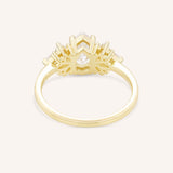 Emme Pear Diamond Cluster Engagement Ring