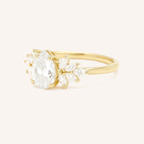 Emme Pear Diamond Cluster Engagement Ring