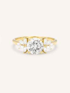 Emme Round Cluster Moissanite Engagement Ring