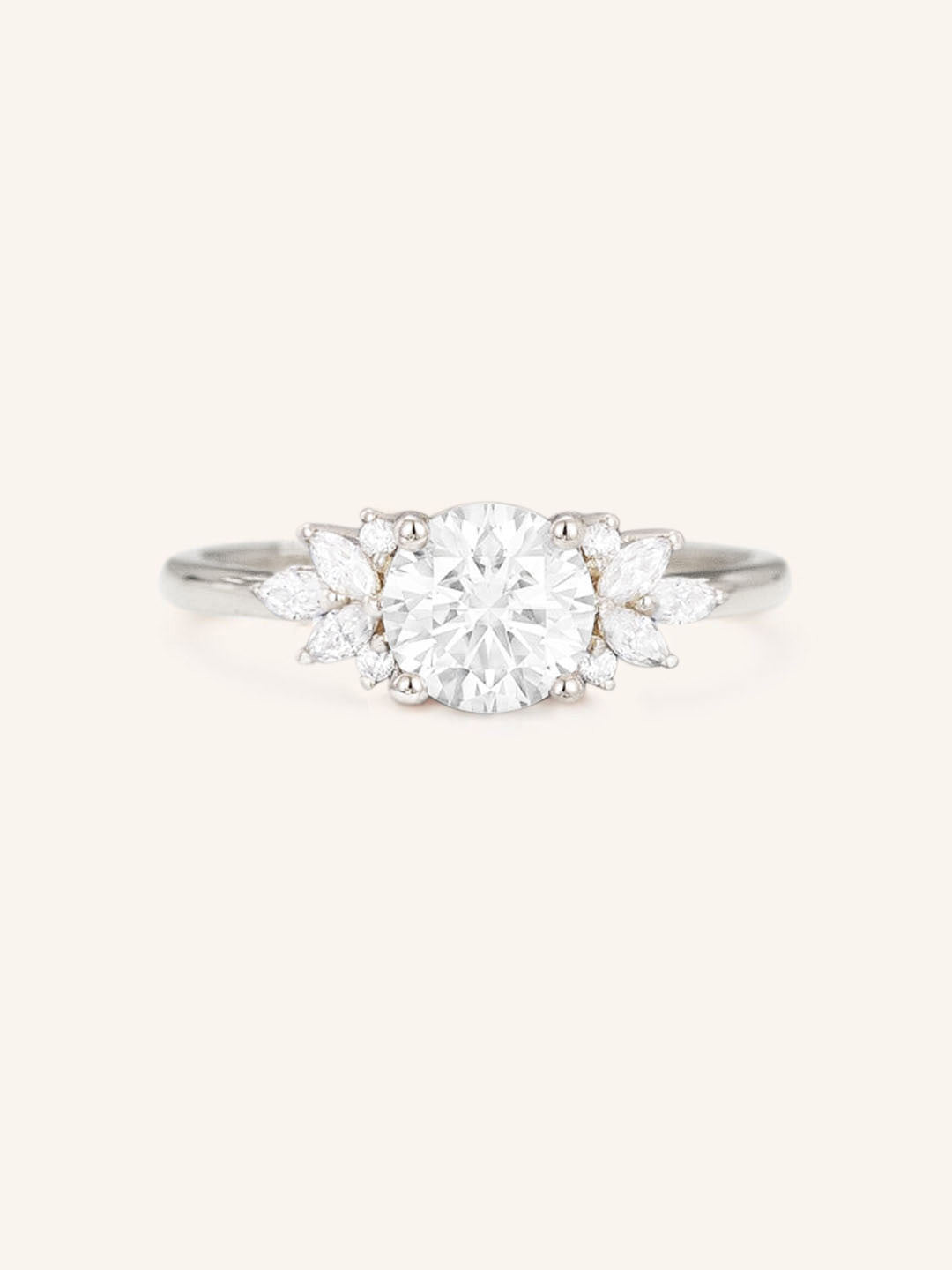 Emme Round Cluster Engagement Ring