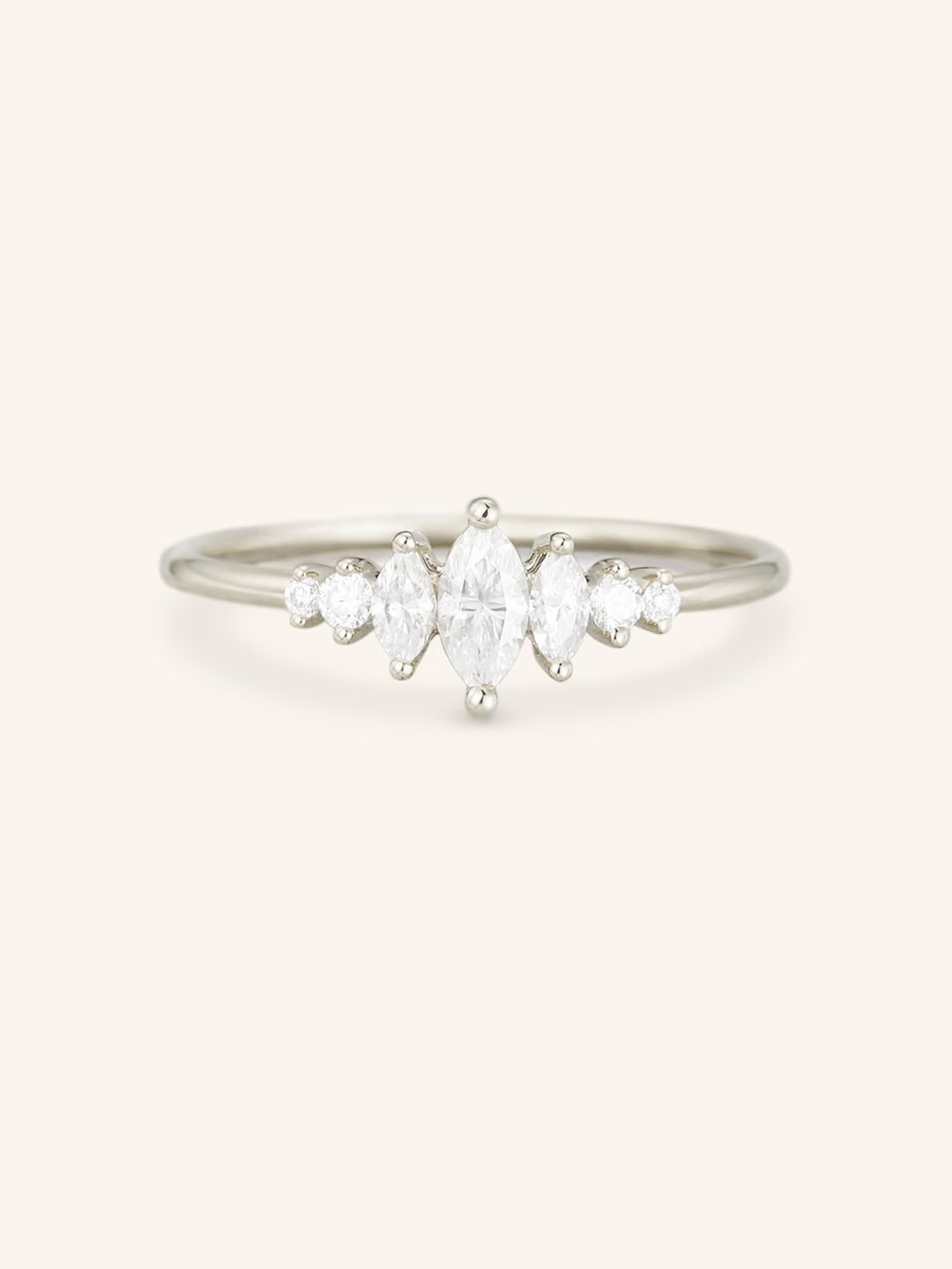 Maren Marquise Moissanite Engagement Ring