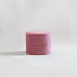 Velvet Backdrop Double Ring Box - Rose Pink