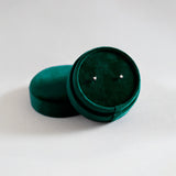 Velvet Backdrop Earring Box - Emerald Green