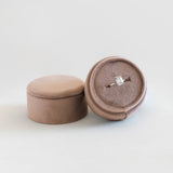 Velvet Backdrop Single Ring Box - Taupe