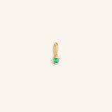 Avia Round Emerald Bezel Set Birthstone Charm | May Birthstone