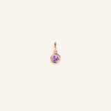 Deco Charm Bezel Set Amethyst Birthstone | February Birthstone