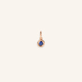 Deco Charm Bezel Set Blue Sapphire Birthstone | September Birthstone