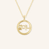 Korean “Grandma” 할머니 Gold Pendant Necklace