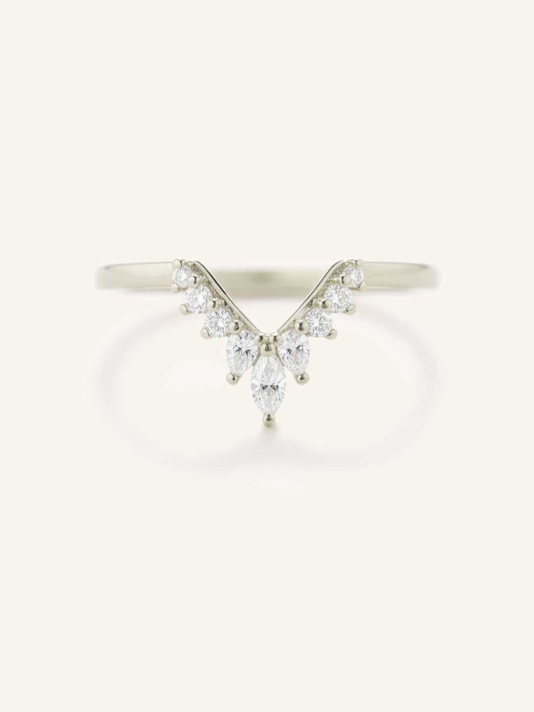 Joni Marquise Diamond V Wedding Ring