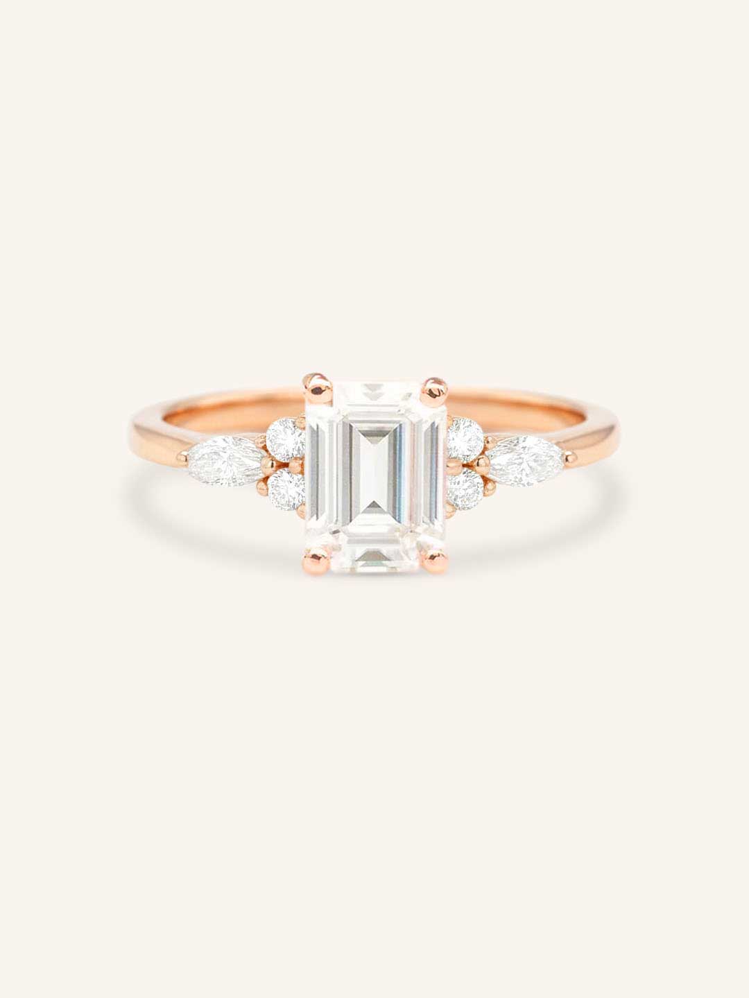 Nalani Emerald Cut Diamond Engagement Ring