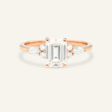 Nalani Emerald Cut Diamond Engagement Ring