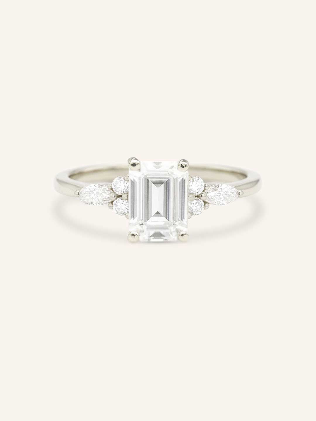 Nalani Emerald Cut Diamond Engagement Ring