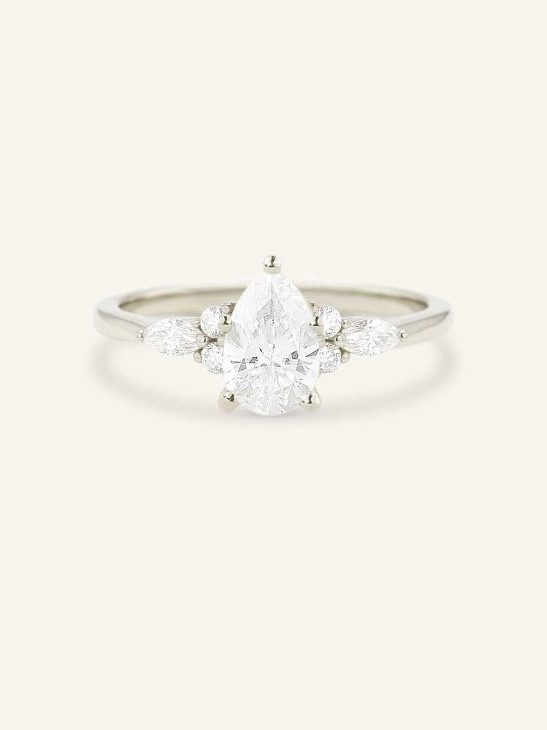 Nalani Pear Cut Diamond Engagement Ring
